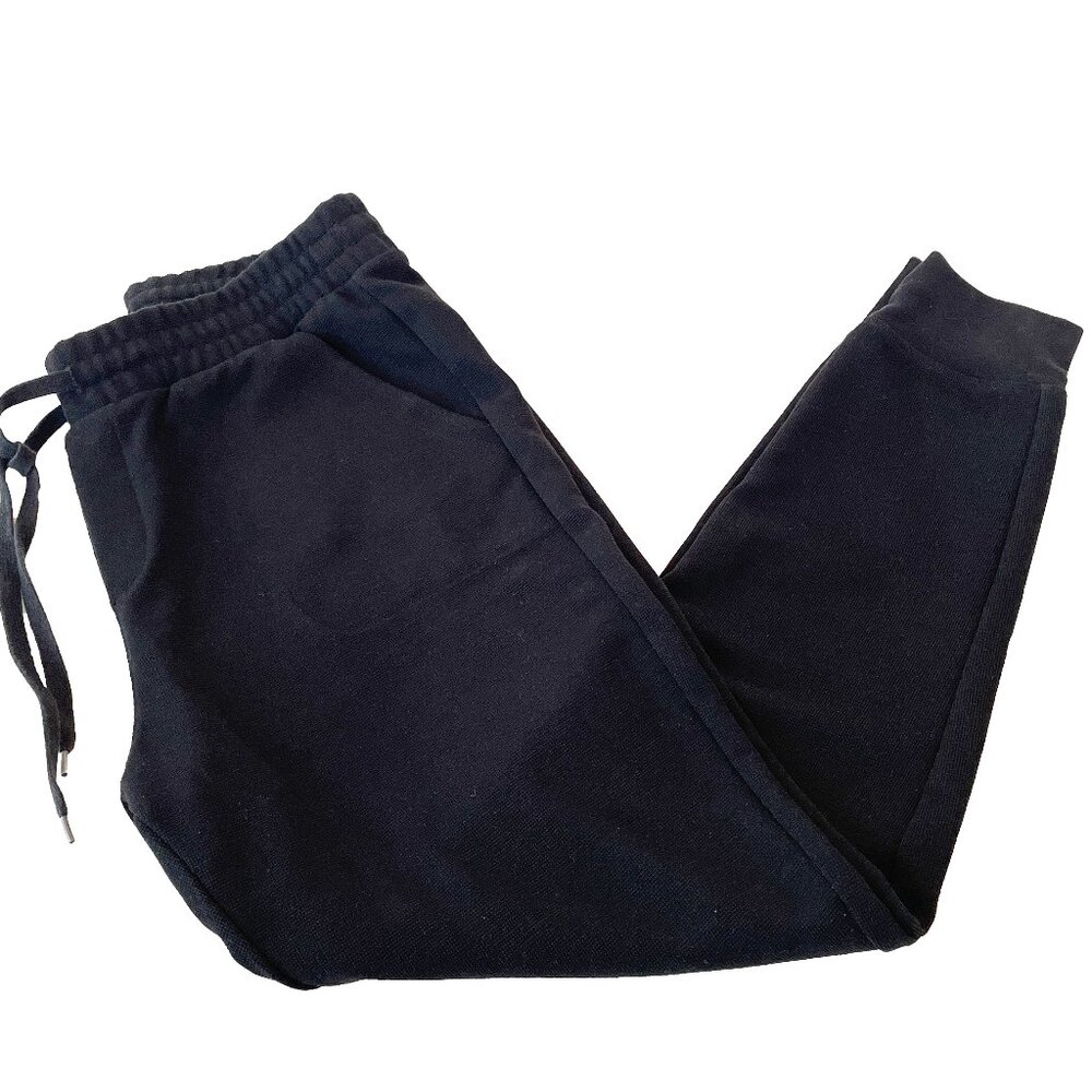 Uniqlo Black Small Ankle Length Knit Dress Pants Elastic Waistband Drawstring